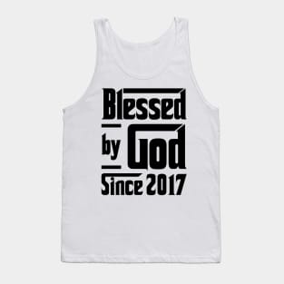 Blessed By God Since 2017 6th Birthday Tank Top